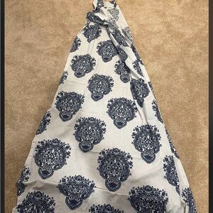Blue and White Patterned Fabric